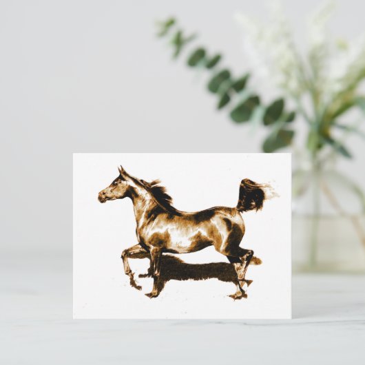 Carte Postale Cheval de course (Debout devant)