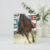 Carte Postale Cheval de course de baril (Debout devant)