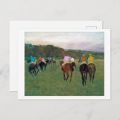 Carte Postale Cheval de course Longchamp, Edgar Degas (Devant / Derrière)