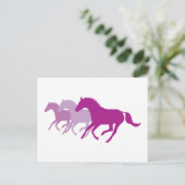 Carte Postale Cheval de course (violet) (Debout devant)