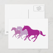 Carte Postale Cheval de course (violet) (Devant / Derrière)