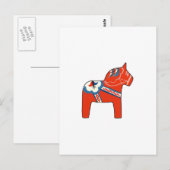 Carte Postale Cheval de Dala (Devant / Derrière)