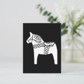 Carte Postale Cheval de Dala noir (Debout devant)