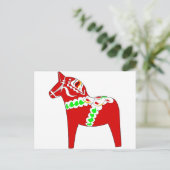 Carte Postale Cheval de Dalarna Rouge (Debout devant)