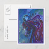 Carte postale Cheval de différentes couleurs (Devant / Derrière)