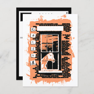 Carte Postale cheval de fenêtre