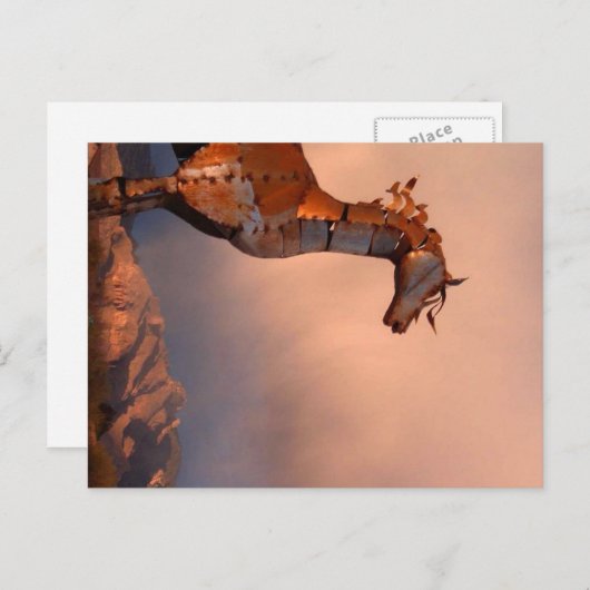 Carte Postale "Cheval de fer" (Devant / Derrière)