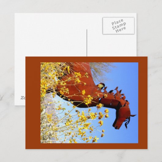 Carte Postale "Cheval de fer" (Devant / Derrière)