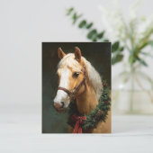 Carte Postale Cheval de fête élégant avec couronne (Debout devant)