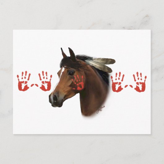 Carte Postale Cheval de guerre (Devant)