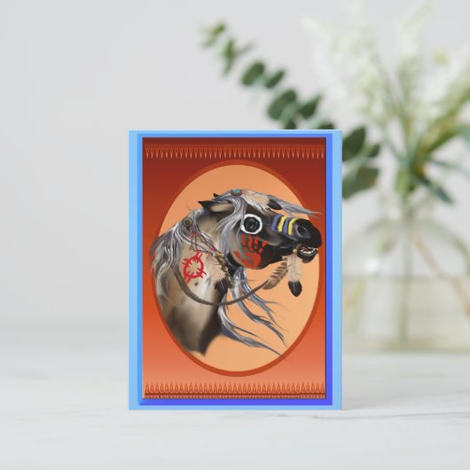 Carte postale Cheval de guerre (Debout devant)