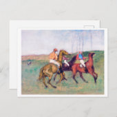 Carte Postale Cheval de Jockey et de Course, Edgar Degas (Devant / Derrière)