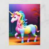 Carte Postale Cheval de licorne blanche-37474 (Devant)