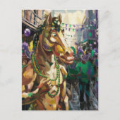 Carte Postale Cheval de Mardi Gras heureux (Devant)