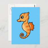 Carte Postale cheval de mer mignon (Devant / Derrière)