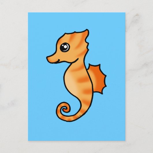 Carte Postale cheval de mer mignon (Devant)