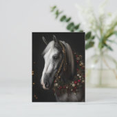 Carte Postale Cheval de Noël (Debout devant)