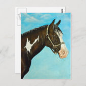 Carte Postale Cheval de peinture (Devant / Derrière)