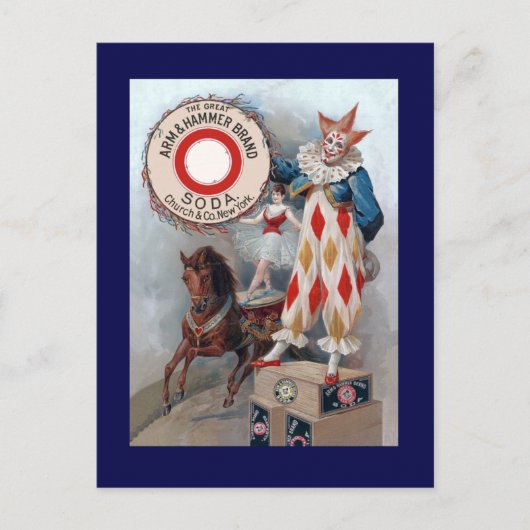 Carte Postale Cheval de poupée clown (Devant)