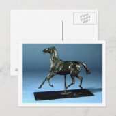 Carte Postale Cheval de Trot (bronze) (Devant / Derrière)