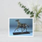 Carte Postale Cheval de Trot (bronze) (Debout devant)