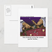 Carte Postale Cheval Dons Cartoon Tee - shirts & Objets de colle (Devant / Derrière)