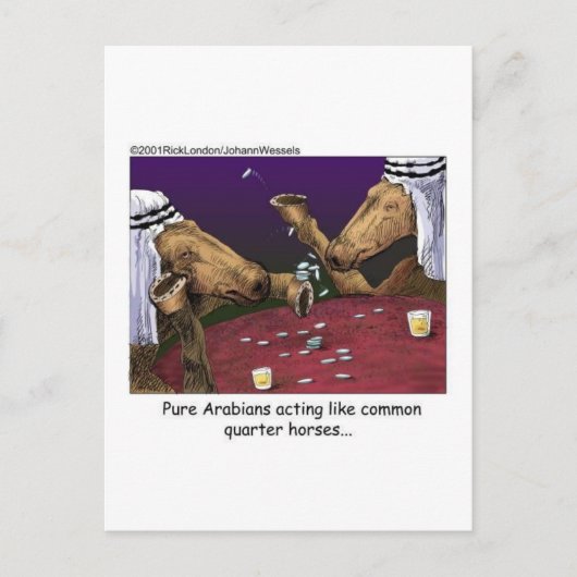 Carte Postale Cheval Dons Cartoon Tee - shirts & Objets de colle (Devant)