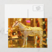 Carte Postale Cheval d'or (Devant / Derrière)