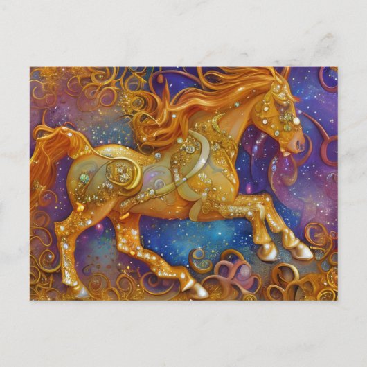 Carte Postale Cheval d'or (Devant)