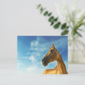 Carte Postale cheval d'or du Turkménistan (Debout devant)