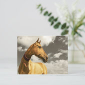 Carte Postale Cheval d'or du Turkménistan (Debout devant)