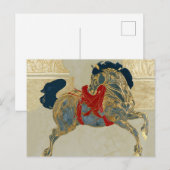 Carte Postale Cheval doré impérial (Devant / Derrière)