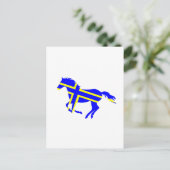 Carte Postale Cheval Drapeau (Debout devant)