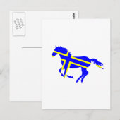 Carte Postale Cheval Drapeau (Devant / Derrière)