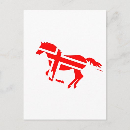 Carte Postale Cheval Drapeau (Devant)