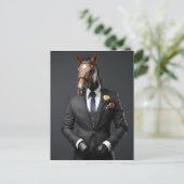 Carte Postale Cheval drôle dans le costume (Debout devant)