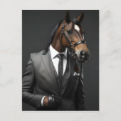 Carte Postale Cheval drôle dans le costume (Devant)