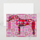 Carte Postale cheval d'une couleur différente (Devant / Derrière)