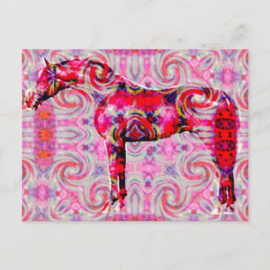 Carte Postale cheval d'une couleur différente (Devant)