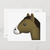 Carte Postale Cheval - Emoji (Devant / Derrière)