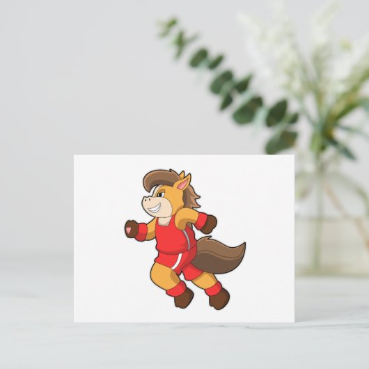 Carte Postale Cheval en Course (Debout devant)