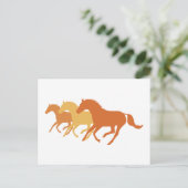 Carte Postale Cheval en course (Orange) (Debout devant)