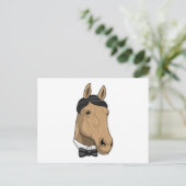 Carte Postale Cheval en Gentleman avec cravate de Bow (Debout devant)