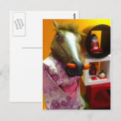 Carte Postale Cheval En Kimono (Devant / Derrière)
