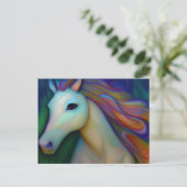 Carte Postale Cheval en verre tendu (Debout devant)