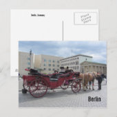 Carte Postale Cheval et buggy de Berlin (Devant / Derrière)