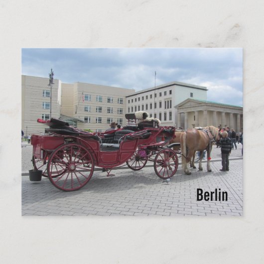 Carte Postale Cheval et buggy de Berlin (Devant)