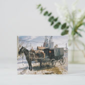 Carte Postale Cheval et Buggy stationnés (Debout devant)