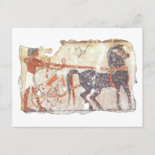 Carte Postale Cheval et Chariot