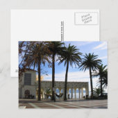 Carte Postale Cheval et chariot sur la promenade à Nerja, (Devant / Derrière)